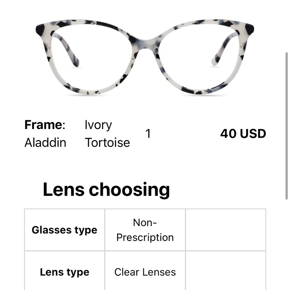 Ivory tortoise glasses